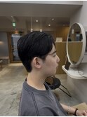 刈り上げないセンターパート