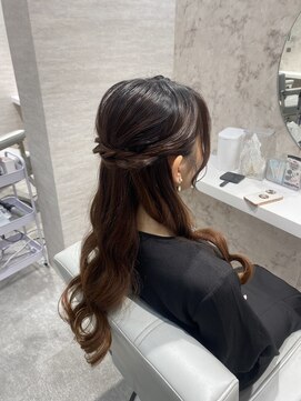 ハーフアップ/お呼ばれヘア/キレイめヘア