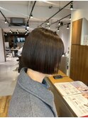 前下がりボブ【20代/30代/イルミナカラー/縮毛矯正/髪質改善】