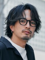 バイフィフス 原宿/表参道(by fifth)&nbsp;原宿シャドウパーマメンズカットセンターパートウルフミディアム