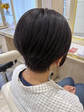 アッシュ 仙川店(Ash) 仙川40代50代60代絶壁解消前髪小顔前下がりショートボブ骨格補正