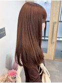 透明感カラーシアーベージュ*艶髪ストレートロング艶カラー