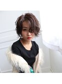 柔らかいツヤが漂うラフカールボブ