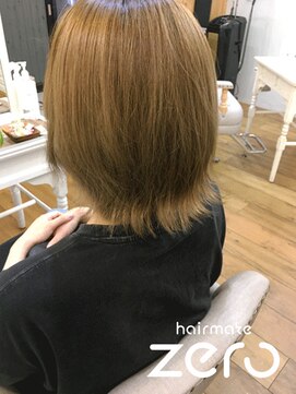 ヘアメイクゼロ 坂戸駅前店(hairmake zero) 切りっぱなし　外はねボブ