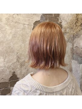 マギーヘア(magiy hair) [magiy hair yumoto]オレンジベージュボブ