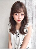 くびれヘア透け感前髪パーマ小顔レイヤーカットデジタルパーマ