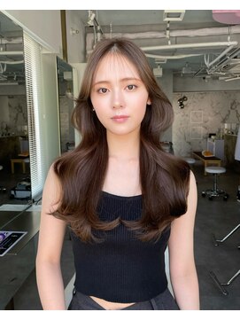 プレスドットサロン 表参道 青山(Press. Salon) ゆるふわこなれ韓国layer + 韓国艶髪color