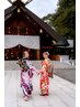 【Kimono】Kimono Rental+hair blow/set up and makeup