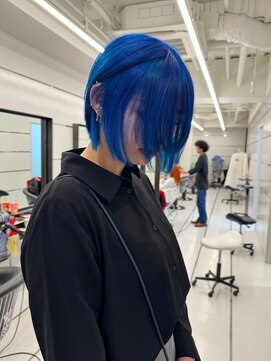 ギグスダブル 栄店(gigs double) ブリーチカラー/クリアブルー