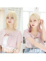 エクステ専門店あるじゃんすー 小倉店&nbsp;ブロンド×ピンク#シールエクステ#韓国#ピンクブラウン#小倉