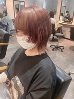 ギフト ヘアー サロン(gift hair salon) ウルフスタイル×ピンクベージュ