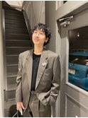 ソフトツイストパーマメッシュマッシュウルフ