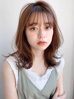 美髪イメチェン大人可愛い斜めバングミニウルフ#250f0521