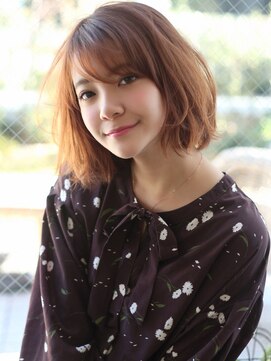 マイラ 銀座(myla) ミニウルフホワイトグレージュデジタルパーマチェリーブラウン