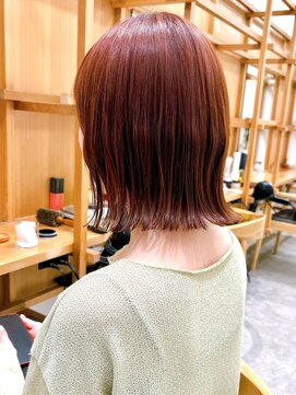 セイドット リー(Say. Ree) Say.ボブローズブラウンダークレッドコーラルオレンジ表参道青山