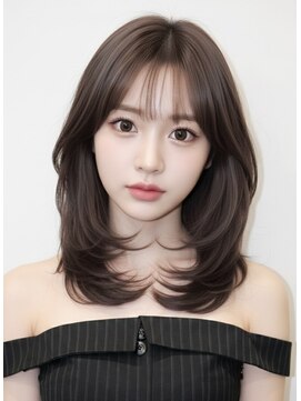 ベル 表参道Terrace(Belle) ミディアムレイヤー/ハッシュカット/韓国ヘア/くびれヘア/表参道