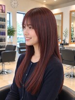 ネイヴスヘアー 香椎照葉店(Neivs Hair)&nbsp;ナチュラルレッドカラーロングスタイル