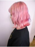 ピンクカラー/ピンクヘア/ベイビーピンク/キャンディーピンク