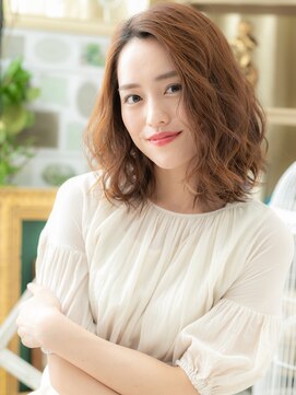 カバーヘア ブリス 上尾西口店(COVER HAIR bliss) 韓国風アシンメトリー抜け感エアリーミディa上尾20代30代40代