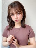 20代30代40代小顔外ハネミディアムひし形シルエットくびれミディ