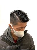 20代30代フェード大人爽やか刈り上げパーマ黒髪