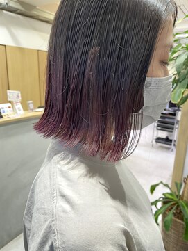 ダブル(W) 【hair salon W】グラデーションカラーピンクパープル