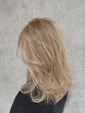 エアー 青山(AIR) ハイトーンカラー/スモーキーベージュ/デザインカラー/10代20代