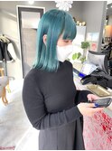 ターコイズブルー×切りっぱなしボブ×四日市