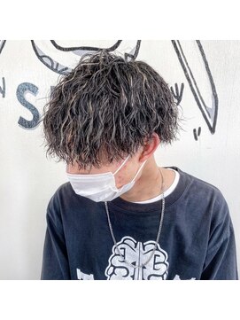 ミオ ゾーン(Mio'' ZONE) 東大阪長瀬メンズ専門美容室ZONEツイストスパイラルハイライト