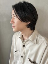 パーク(PARK)&nbsp;【PARK】メンズミディボブ×センターパート