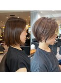 40代/50代/絶壁解消・前下がり・ショートボブ【浅野】