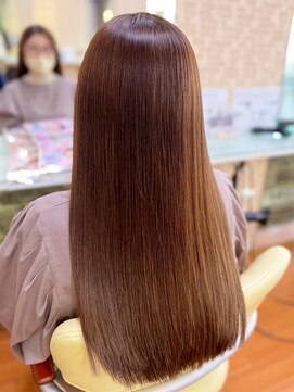 アークスヘアー 20代30代40代髪質改善カラーショコラアッシュ艶感ストレート