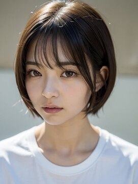 ニコ 四街道(nico) ナチュラルショートボブ、シースルーバング