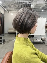 アオゾラヘアーヒカリノモリ(AOZORAHAIR hikarinomori) ダークグレージュ＊丸みショート＊大人レイヤー