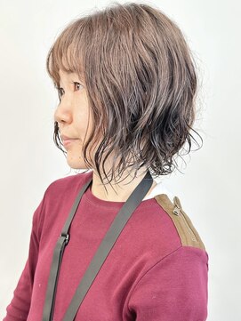 モリオ(morio) =ニュアンスパーマ大人ボブパーマゆるふわパーマボブ30代40代