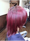 ワインレッドヘアカラー