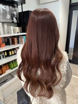 ラピス 福岡天神店(Lapis) ブリーチなしで作るピンクブラウン