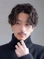 波巻きパーマシャドウパーマセンターパートツイストスパイラル