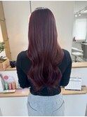 桑名ロングレイヤーカットハッシュカット透明感カラー重めロング
