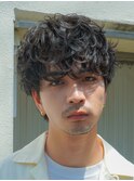 横浜西口シャドウパーマメンズマッシュウルフカットルーズパーマ