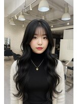 リコヘアー(LiCO HAIR)&nbsp;レイヤーカット/ブルーブラック/前髪カット/顔周りカット/暗髪