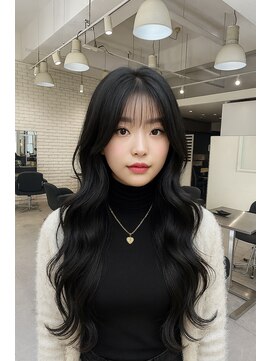 リコヘアー(LiCO HAIR) レイヤーカット/ブルーブラック/前髪カット/顔周りカット/暗髪