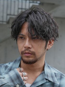 エリマ 横浜西口(elima) 横浜西口ツイストスパイラルパーマセンターパートメンズカット