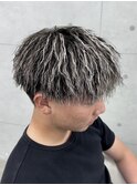 熊本メンズカット MEN'S HAIR パイルツイスト ホワイトメッシュ