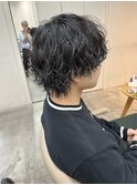 フェザーショート 刈り上げセンターパート ニュアンスデザイン