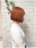 濃いめオレンジボブ♪