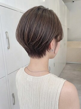 カバーヘア アカデミー 北浦和西口店(COVER HAIR ACADEMY) くびれショートボブ/小顔カット/ベージュ/ブリーチなしp北浦和