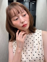 ガーデントウキョウ(GARDEN Tokyo)&nbsp;小顔見え顔まわりレイヤー×艶ブラウンミディ