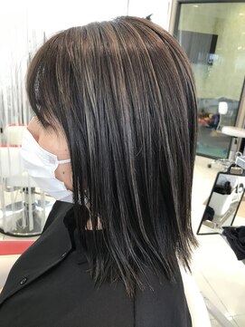 アース 前橋店(HAIR&MAKE EARTH) ハイライトバレイヤージュ　アッシュベージュ