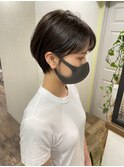 マスクしていても可愛いショートボブ 赤み消しカラー 栃木優佑